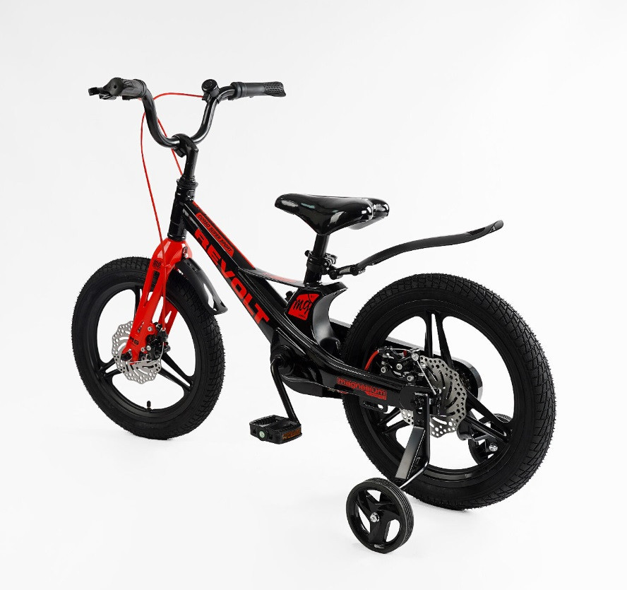 Велосипед 2-х колісний CORSO REVOLT 16 дюймів дискові гальма додаткові колеса Червоний (MG-16510) Чернігів - фото 3
