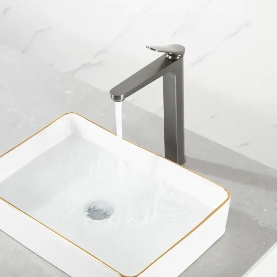 Смеситель для раковины высокий GAPPO G1010-29 графит Киев