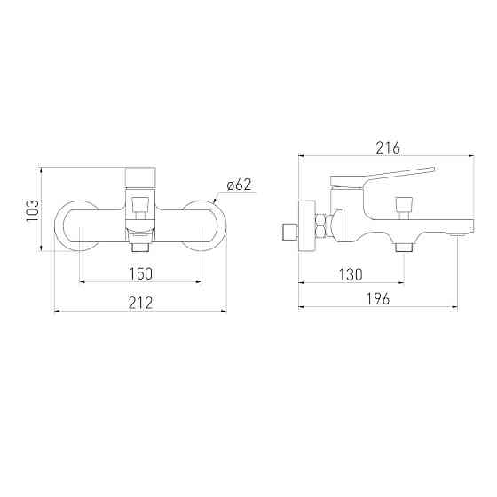 Змішувач для ванни VOLLE SOLO de la noche чорний 1510.031004 Київ