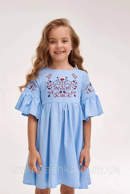 Дитяче вишите плаття "Зайчики" Кривий Ріг - фото 5