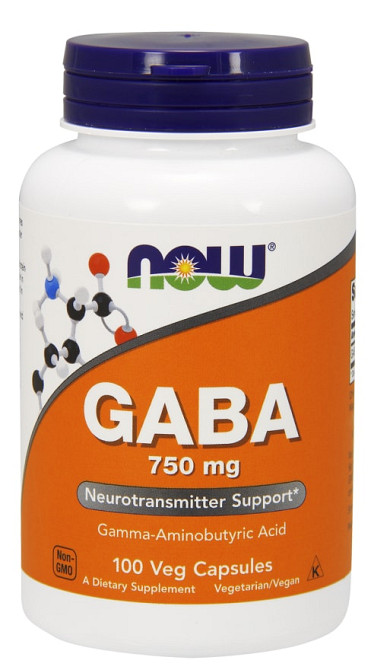 Гамма-аміномасляна кислота NOW Foods Gaba 750 mg 100 caps Луцьк - фото 1