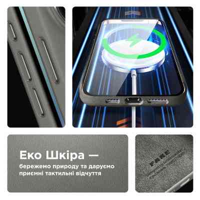 Чохол до мобільного телефона Armorstandart FAKE Leather Case Apple iPhone 15 Pro Max Grey (ARM76307) Вінниця