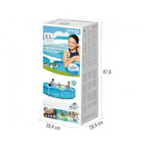 Каркасный бассейн с фильтром в комплекте Intex 28208 "Морской принт" 305 x 76 см Коломия