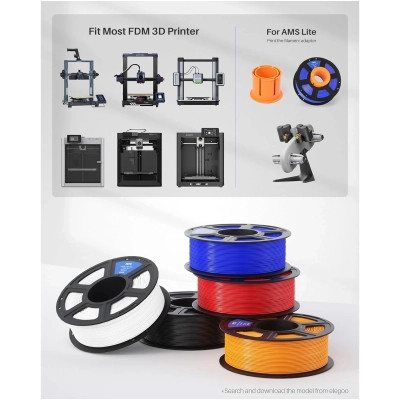 Пластик для 3D-принтера ELEGOO PETG 1кг, 1.75мм, gray (50.203.0391) Винница - изображение 3