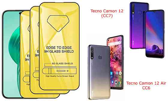 Защитное стекло DefenzoGlass для Tecno Camon 12 (CC7), Camon 12 Air CC6 – двойная прочность Киев