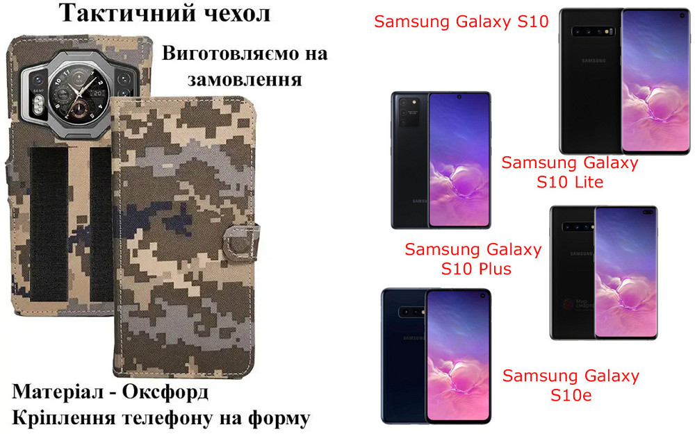 Тактический чехол для Oukitel P1 Pro, крепится к снаряжению на липучке Киев - изображение 1