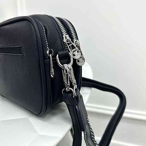 Маленькая женская сумочка с молниями Look Черный Киев