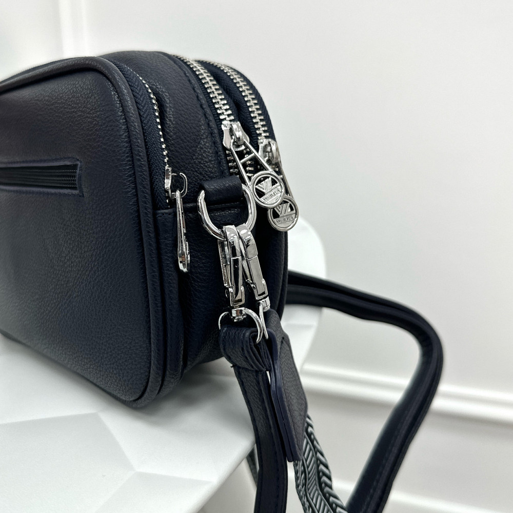 Маленькая женская сумочка с молниями Look Черный Киев - изображение 2