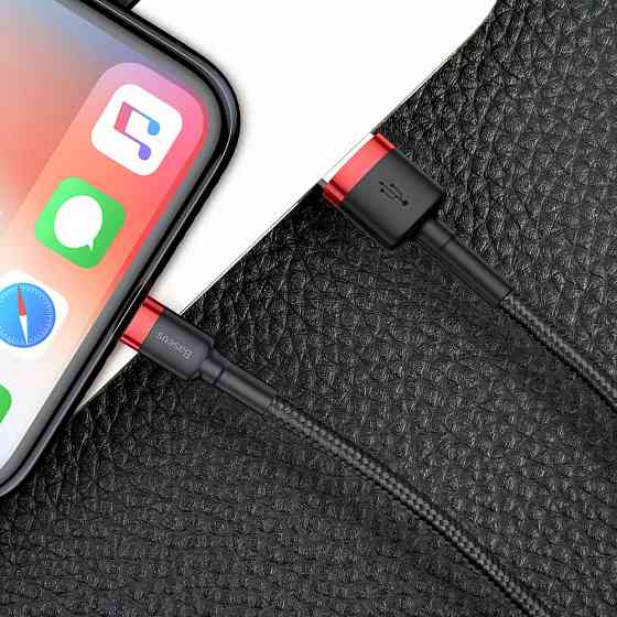 Кабель Baseus Cafule Lightning 2.4A 1м золотий/чорний Львів