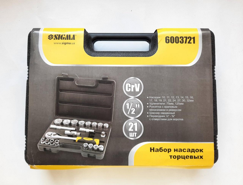 Набір інструменту 21 пр 1/2" Sigma 6003721 Винница - изображение 2