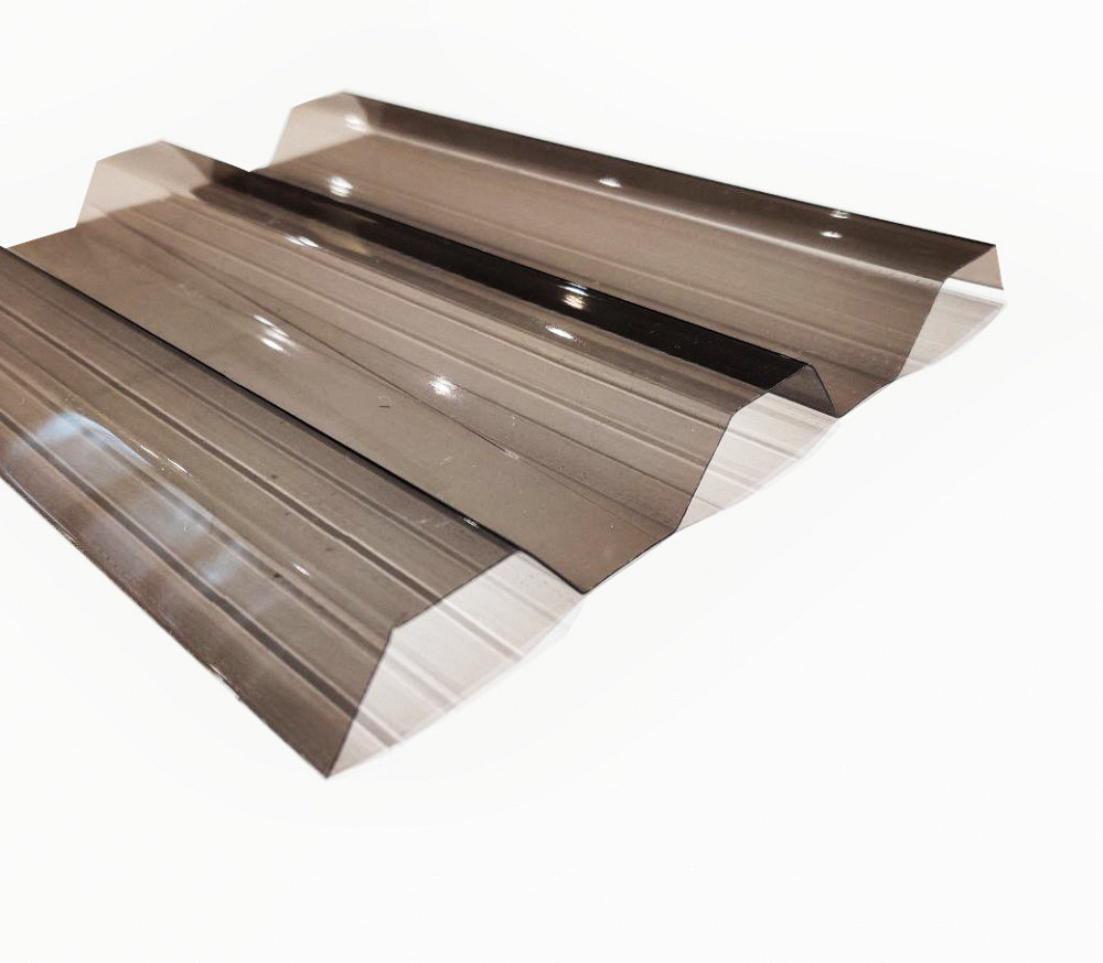 Профільований монолітний полікарбонат ТМ TOPLIGHT 0.8 мм 104х200см бронза Львів - фото 1