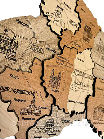 Многослойная карта Украины 150х100 