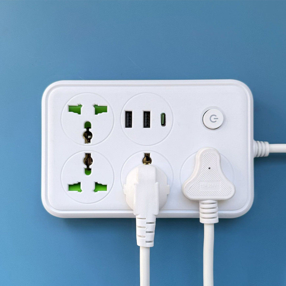 Мережевий фільтр 2м,2500Вт (4х220В+2хUSB+1хType-C),T60 SBR Київ - фото 5