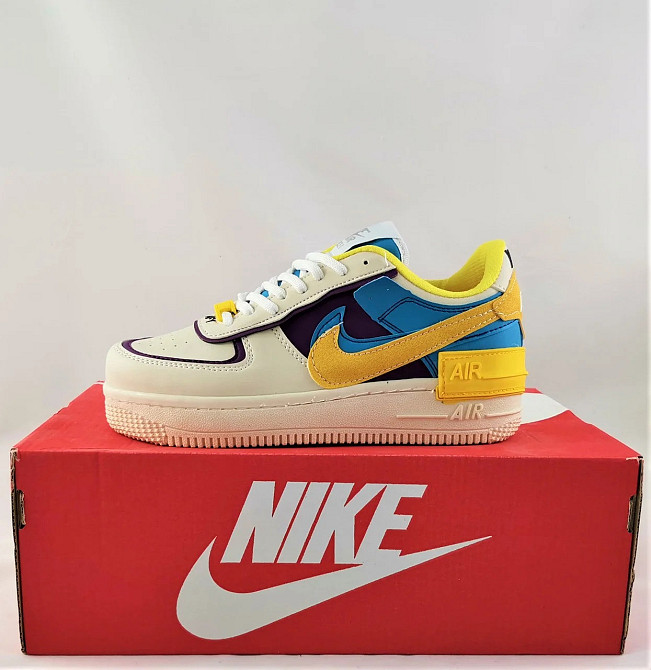 Кроссовки Nike Force Белые Женские Найк Разноцветные Форсы Shadow (размеры: 37,39) Видео Обзор Днепр - изображение 8