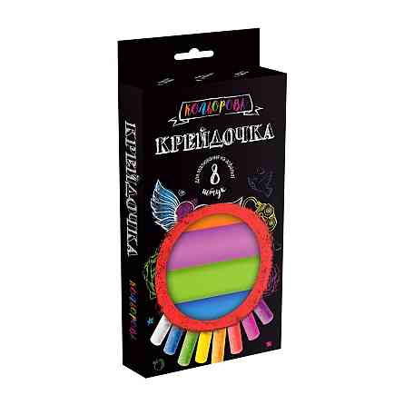 Мел для рисования на асфальте Крейдочка КRD-02-02U 8 шт, толстые Винница