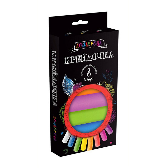 Мел для рисования на асфальте Крейдочка КRD-02-02U 8 шт, толстые Винница - изображение 1