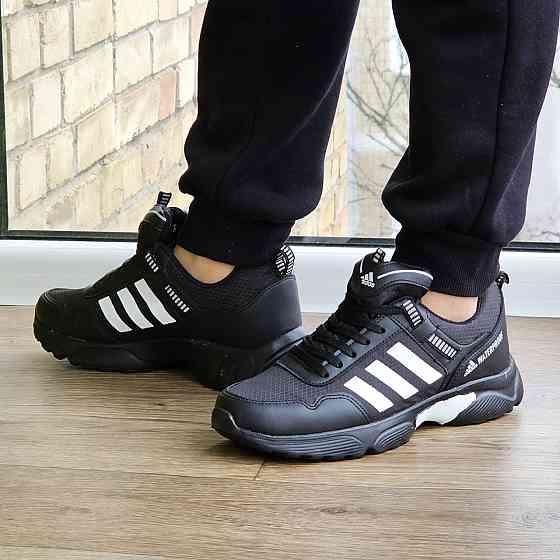 Чорні чоловічі Кросівки Adidas Waterproof Адідас (розміри: 41,42) ВідеоОбзор Дніпро