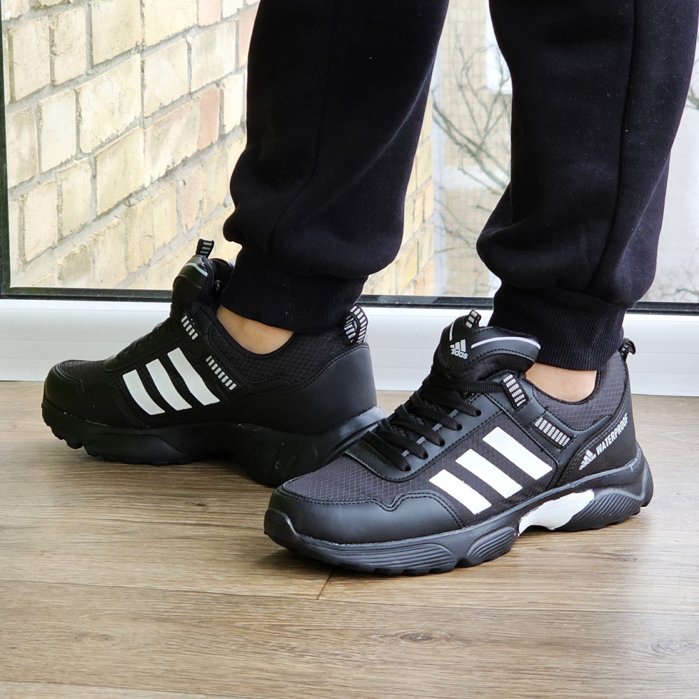 Чорні чоловічі Кросівки Adidas Waterproof Адідас (розміри: 41,42) ВідеоОбзор Дніпро - фото 3