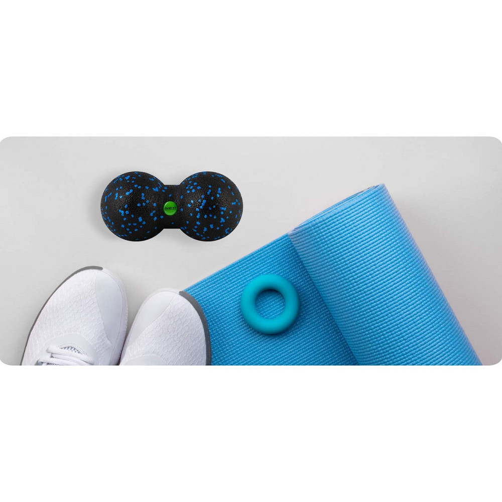 Мяч для массажа и фитнеса двойной NS-966 черно-голубая Киев - изображение 10