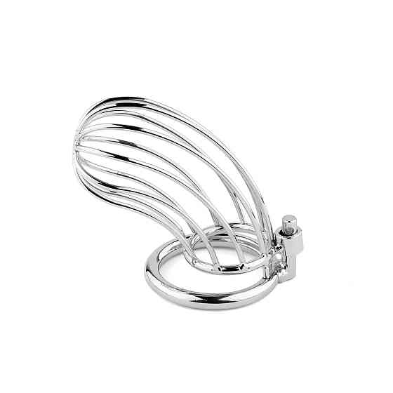 Срібний металевий пояс вірності для чоловіків Metal Penis Cock Cage Sex Aura Київ