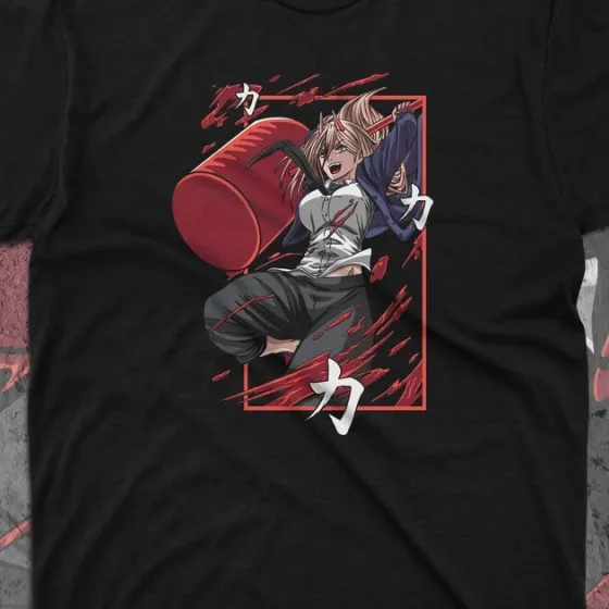 Футболка для подростка мальчика с принтом Человек Бензопила Power 2 Размер 160 Anime10479 Днепр