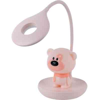 Настольная лампа Kite Bear LED с аккумулятором, розовый (K24-492-2-2) Винница