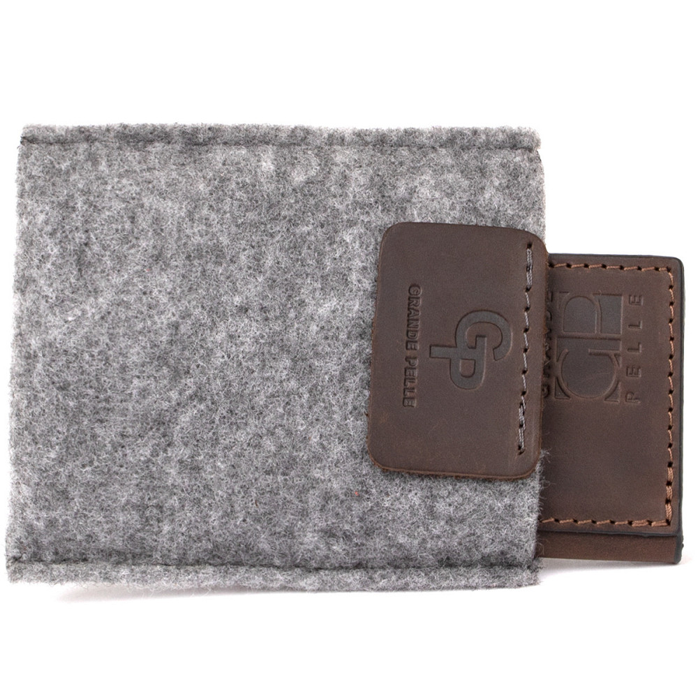 Маленький шкіряний картхолдер GRANDE PELLE 11503 Коричневий Київ - фото 7