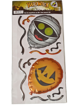 Наклейка 3D повітряні кулі декор на Хелловін 20 на 40 см різнокольоровий Київ