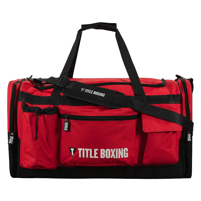 Спортивная сумка TITLE Boxing красная тканевая для спортзала на 70 литров городская дорожная Киев - изображение 9