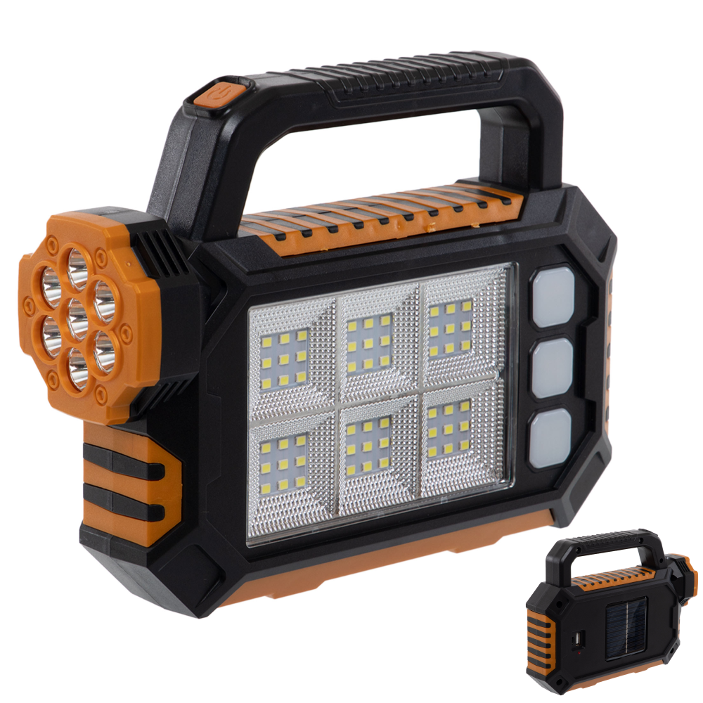 Ліхтар акумуляторний,3 режими,USB,сонячна панель,2800мАч,HS-8029-1-A,7+54 SMD SBR Київ - фото 1