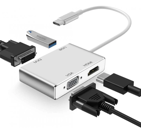 Перехідник конвертер mini DP M - DVI / HDMI / VGA F Луцк