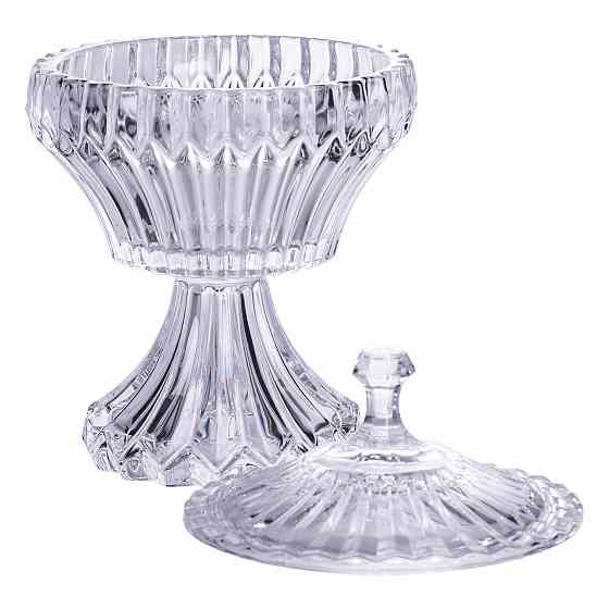 Yiwu Цукерниця на ніжці з кришкою 17×27 см кругла HP-19-149RB Коломия