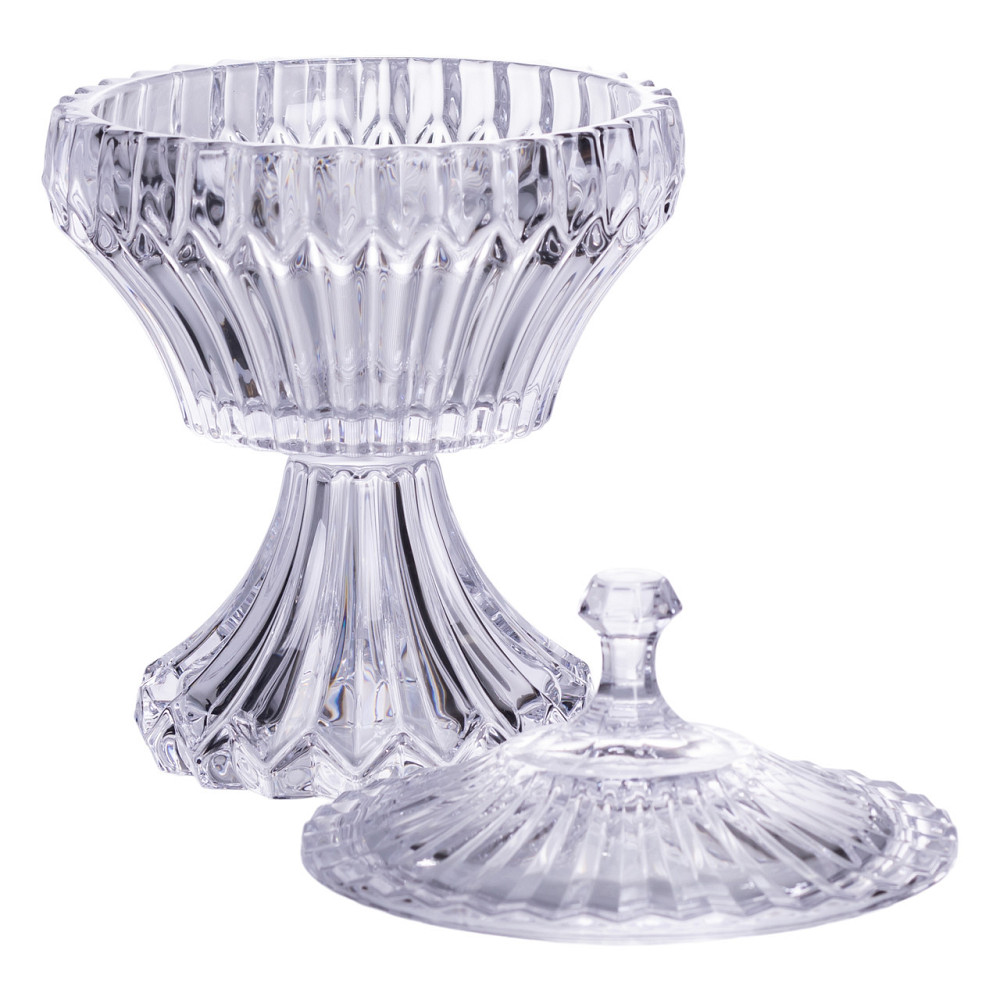 Yiwu Цукерниця на ніжці з кришкою 17×27 см кругла HP-19-149RB Коломия - фото 3