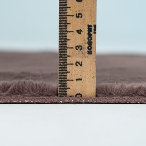 Килимок для підлоги з еко-хутра ТМ Dariana Moonbeam 60*90 см горіховий Житомир