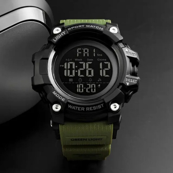 Чоловічий спортивний годинник Skmei 1384 Зелений Київ - фото 3