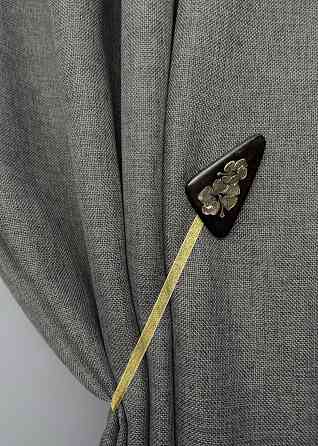 Магніти для штор і гардин Карпати набір 2 шт Чорний з золотистим (81-257) Київ