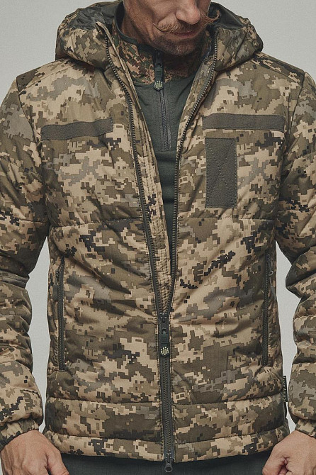 Тактическая зимняя мужская куртка на подкладке Omni-Heat до -20-25 градусов пиксель утеплитель TERMOLOFT WAR Львов - изображение 7