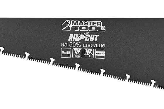 MASTERTOOL Ножівка столярна MASTERTOOL BLACK ALLIGATOR 400 мм 9TPI MAX CUT загартований зуб 3-D Коломия