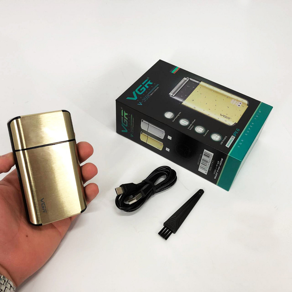 Чоловіча електрична акумуляторна електробритва VGR, Портативна чоловіча бритва на акумуляторі SH-40 Львів - фото 14