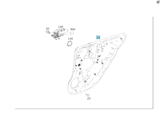 Mercedes-Benz  A2927302601 Склопідйомник задніх правих дверей GLE Coupe C292 Одесса