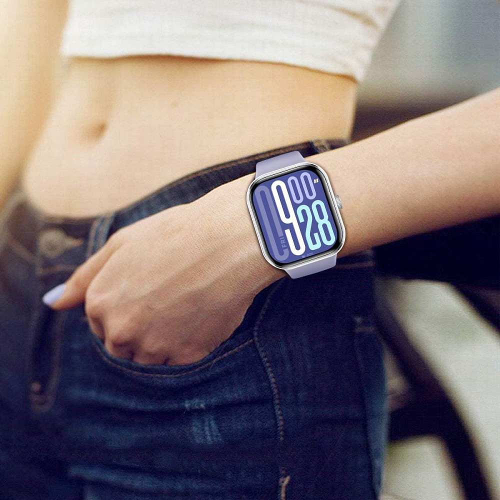 Чохол для годинника ivoler Redmi Watch 5 / Redmi Watch 4 прозорий+чорний 3 шт жорсткий PC з 9H загартованим склом тонкий захисний Київ - фото 9