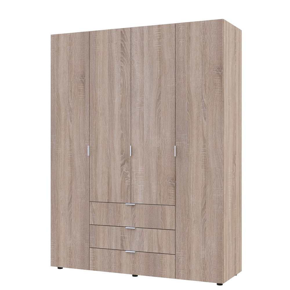 Шкаф распашной для одежды Doros Гелар 155х49,5х203,4 см Дуб сонома (DRS-011102) Львов - изображение 3