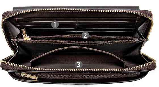 Чоловічий клатч-барсетка з ремінцем на руку Коричнева (Vintage) Київ