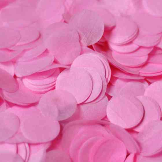 Конфетти кружки из бумаги 10 г 25 мм розовый Киев