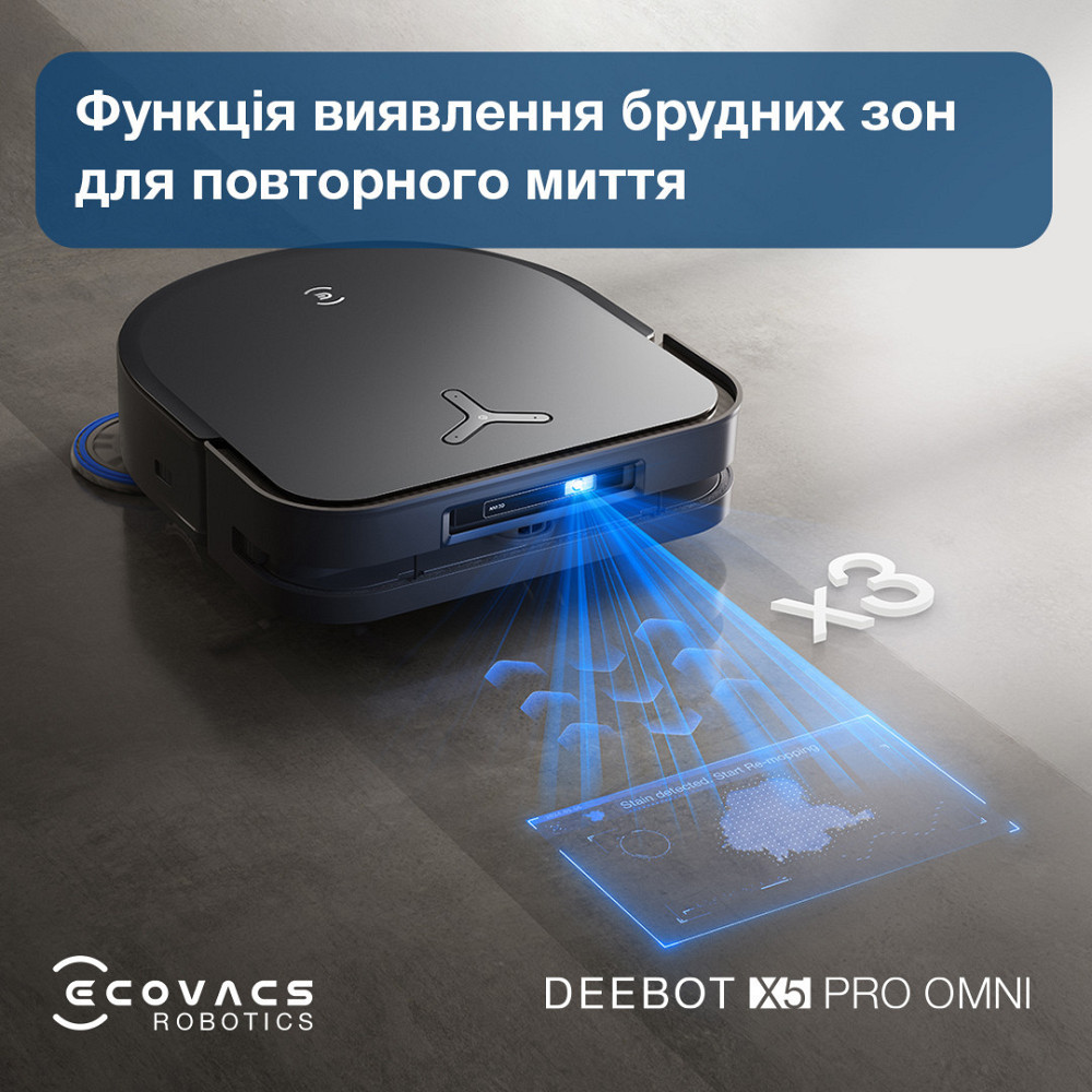 Робот-пилосос Ecovacs Deebot Ozmo X5 Pro Omni (DDX39) Black ( Black ) Харьков - изображение 17