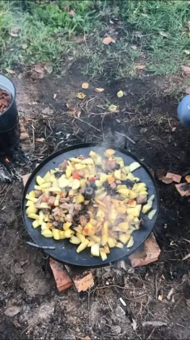 Незвичайна Сковорода з диска з отвором для швидкого приготування 50см Київ - фото 4