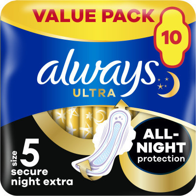 Гигиенические прокладки Always Ultra Secure Night Extra Размер 5 10 шт. (8006540093849) Винница - изображение 1