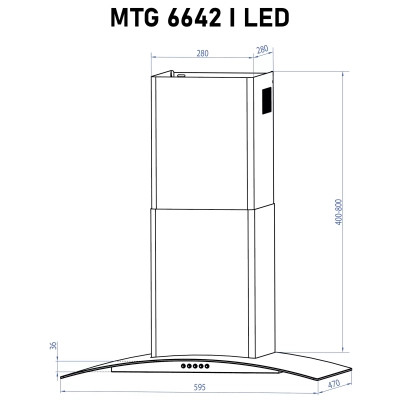 Вытяжка кухонная Minola MTG 6642 I LED Винница - изображение 7