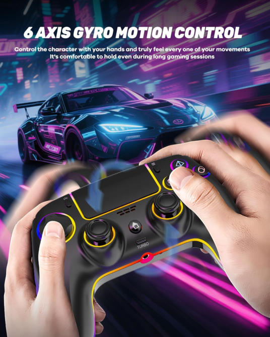 Бездротовий геймпад MYSTILUCK Hall Effect для PS5/PS5 Pro/PC/Mac/Steam Deck/iOS/Android | RGB, Turbo, 1500 мА·год Київ - фото 20