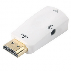 Конвертер-адаптер HDMI (папа) на VGA(мама), White, CristalBox Полтава